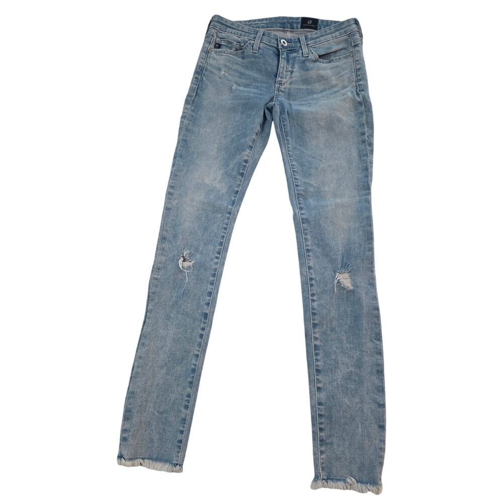 AG Adriano Goldschmied Legging Ankle Jeans 24R Super Skinny Distressed